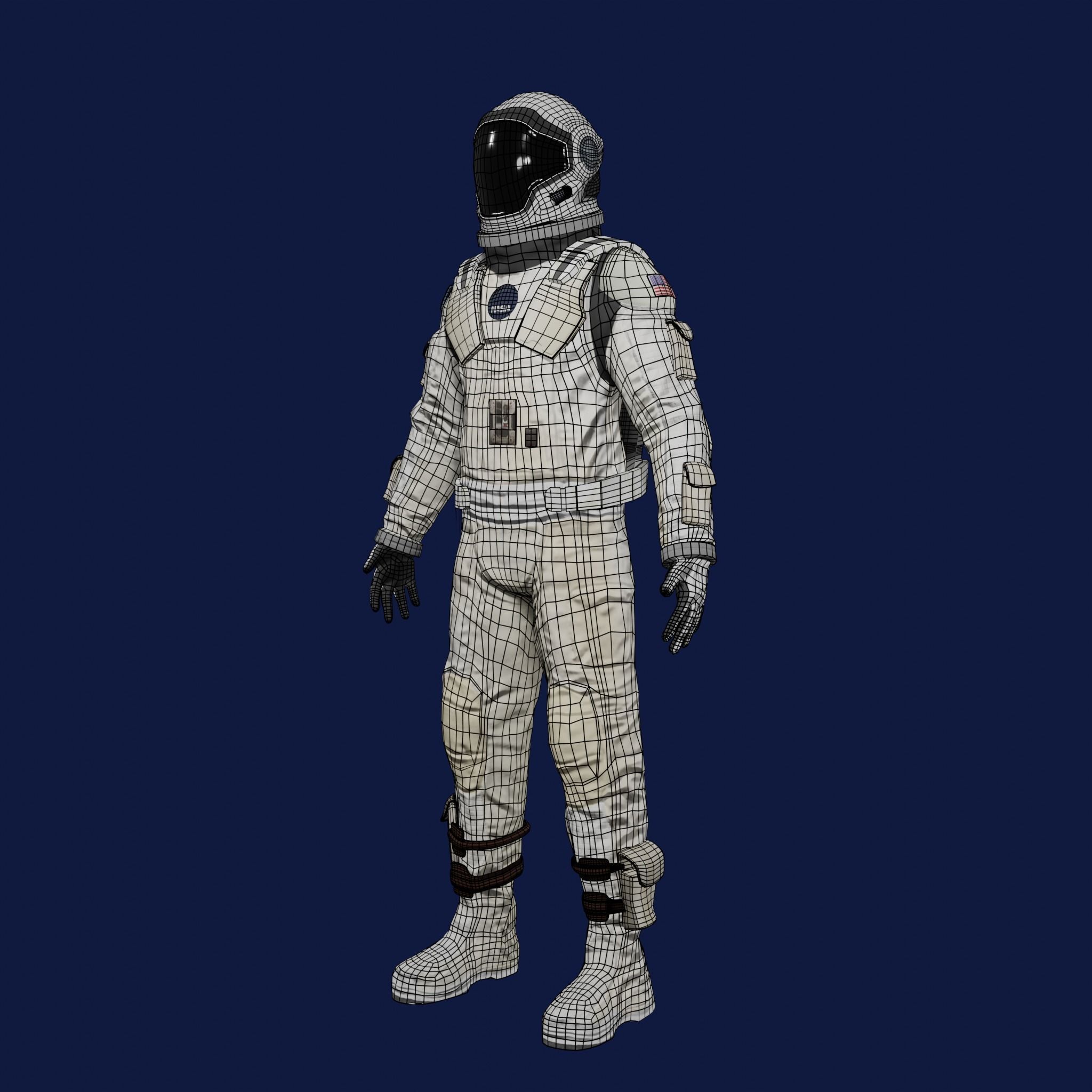 Sci Fi Space Suit Interstellar 3D Low-poly 3D model_24