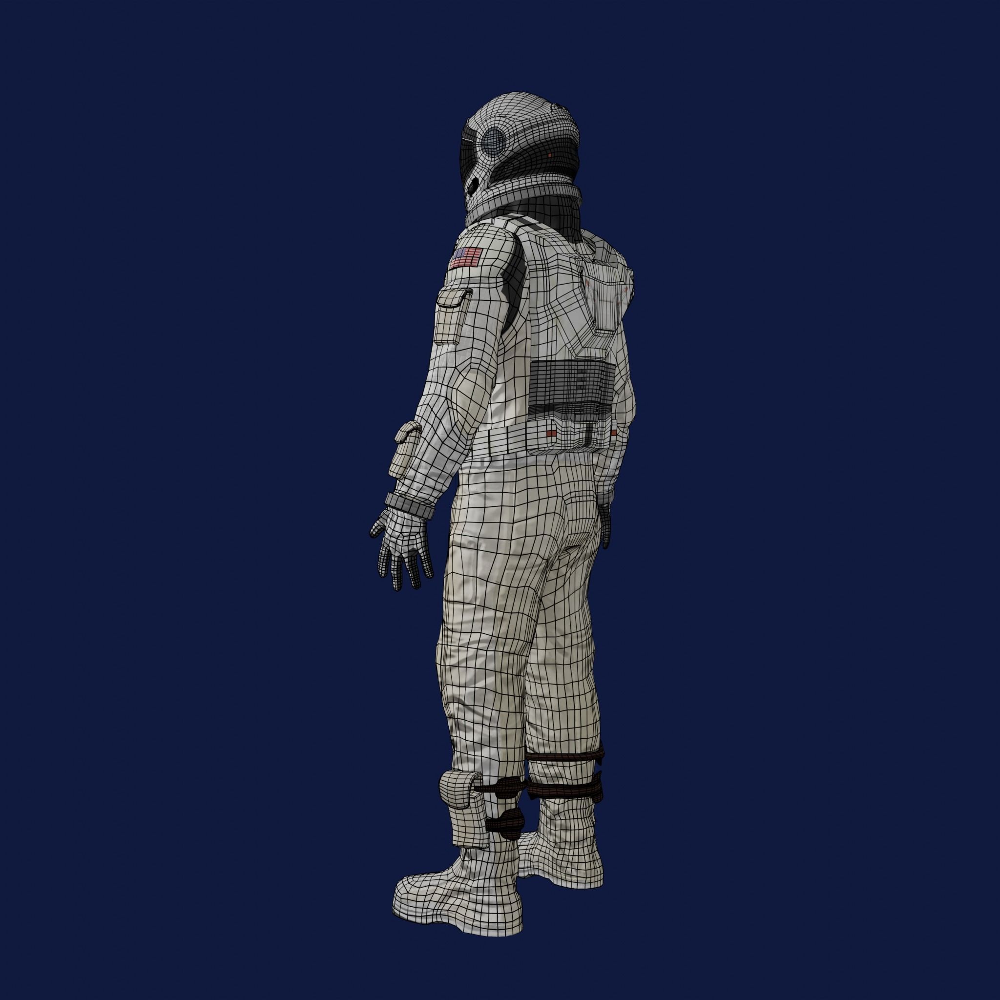 Sci Fi Space Suit Interstellar 3D Low-poly 3D model_28