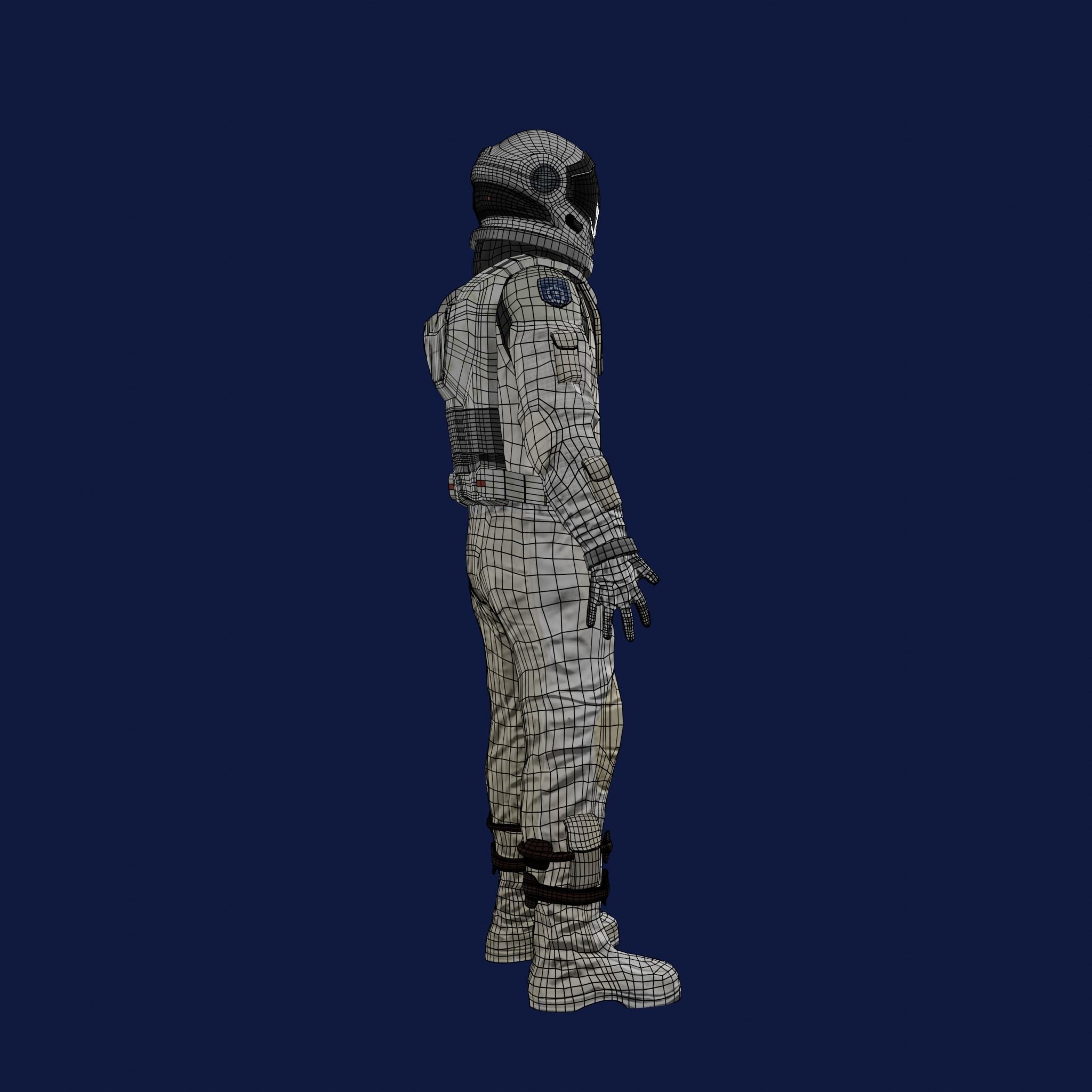 Sci Fi Space Suit Interstellar 3D Low-poly 3D model_36