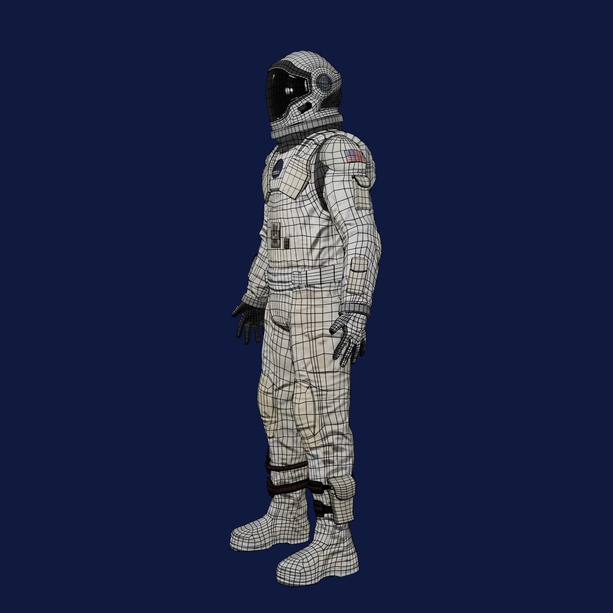 Sci Fi Space Suit Interstellar 3D Low-poly 3D model_25