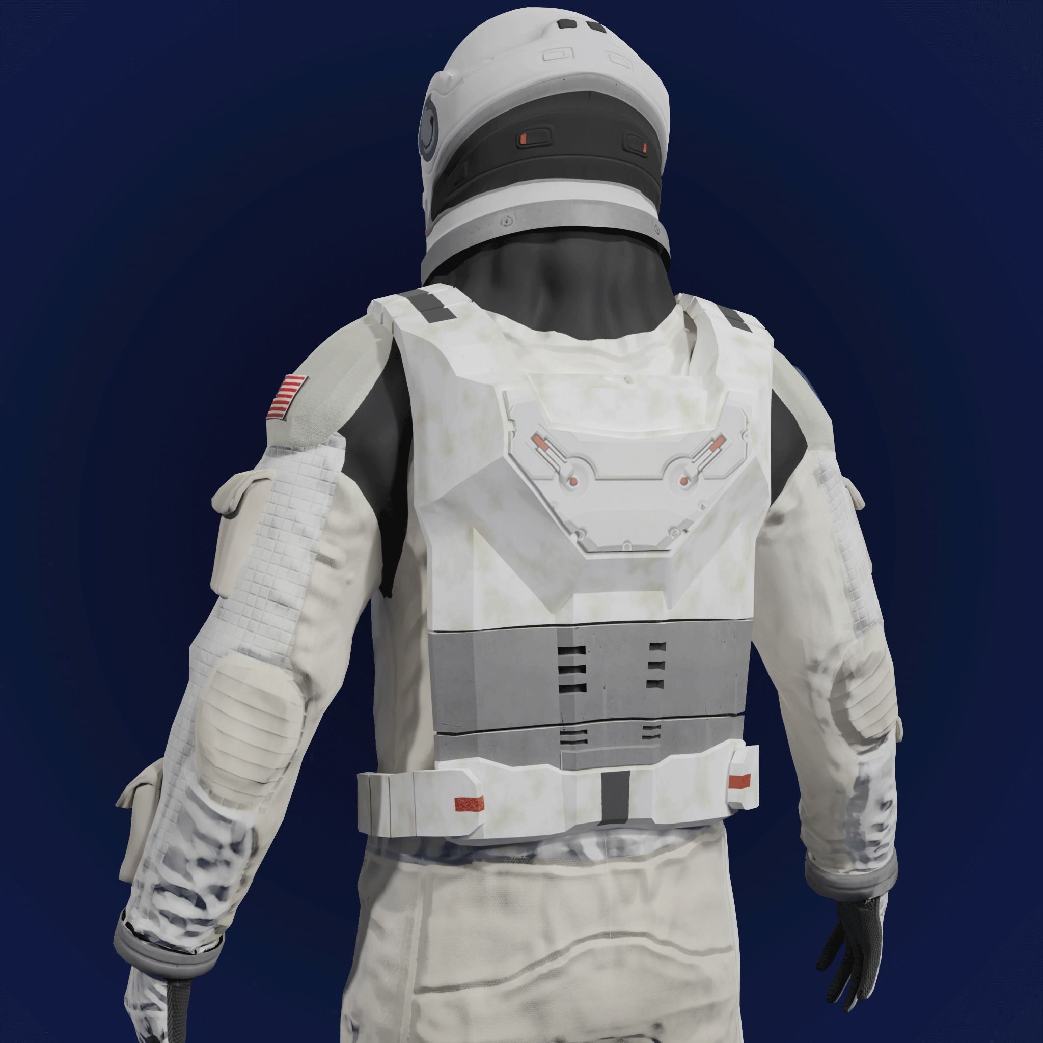 Sci Fi Space Suit Interstellar 3D Low-poly 3D model_9