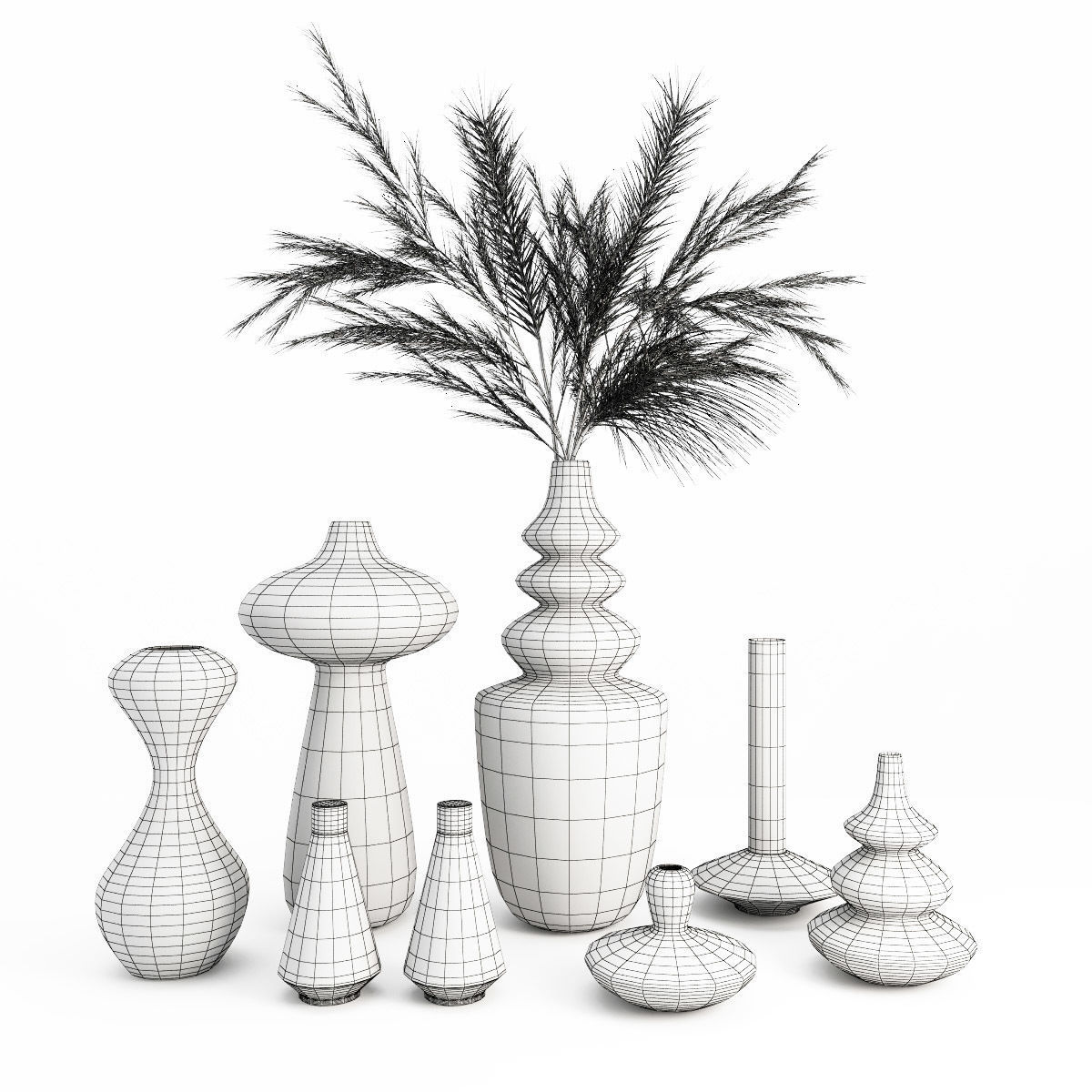 Set of ceramic vases Free 3D model_13