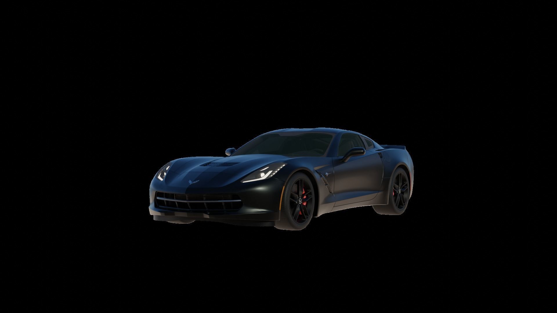 Corvette chevrolet sports car 3D model_85