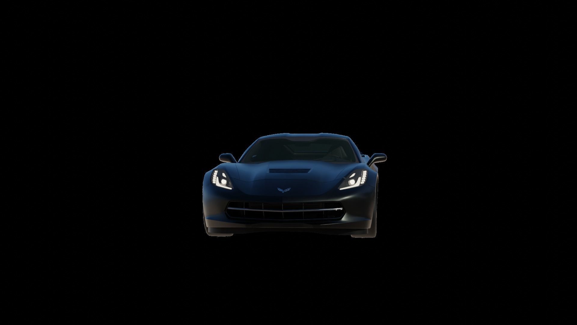 Corvette chevrolet sports car 3D model_66