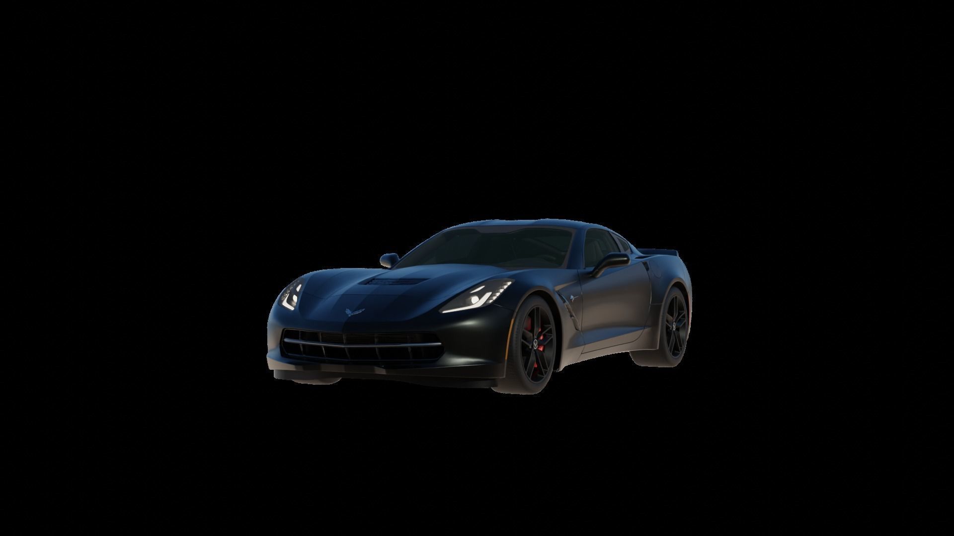 Corvette chevrolet sports car 3D model_19