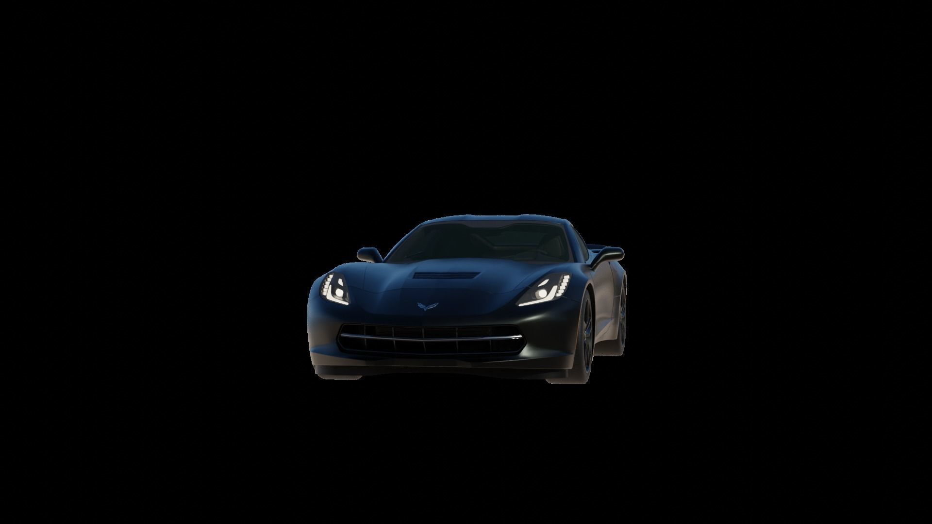 Corvette chevrolet sports car 3D model_64