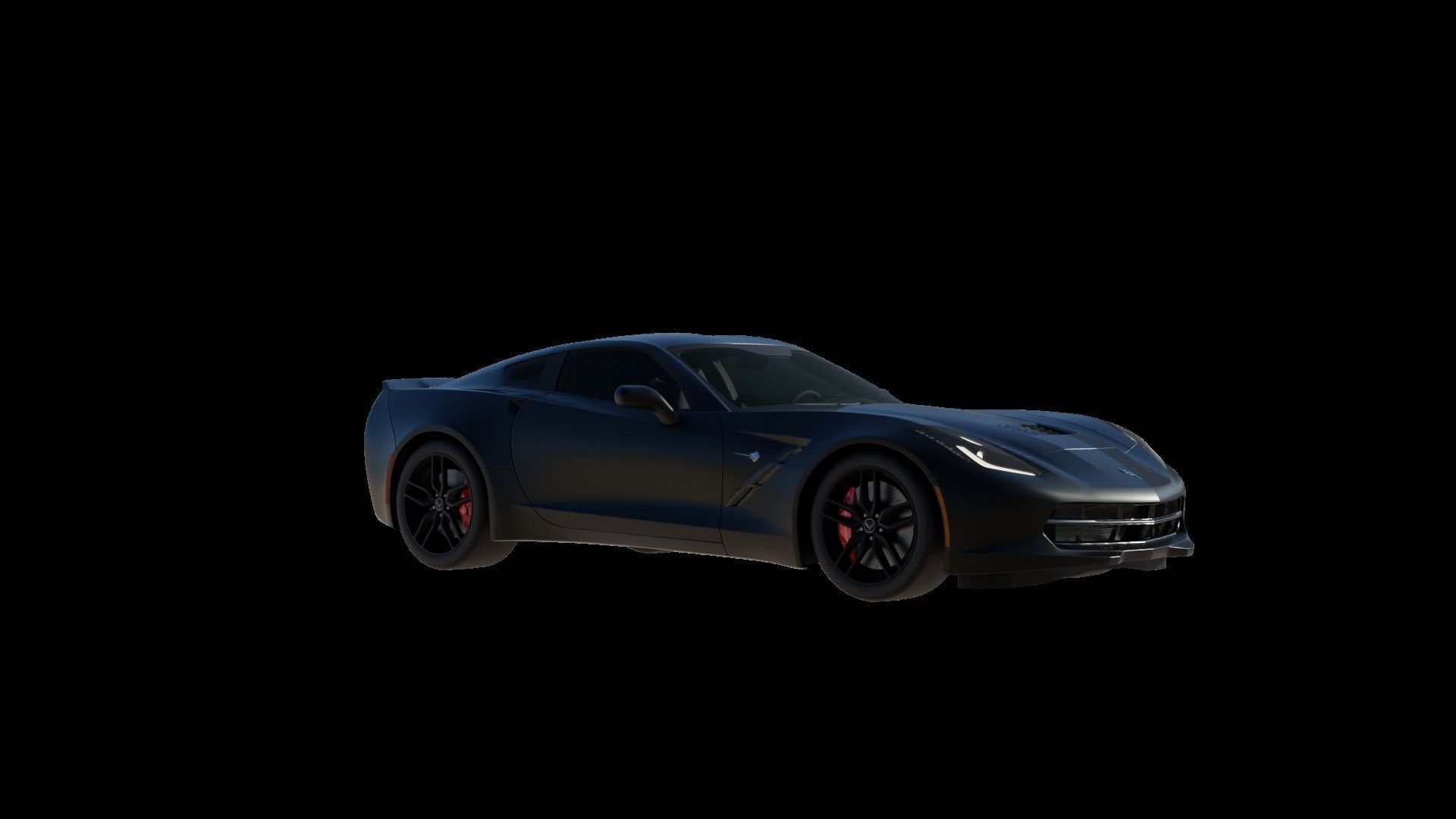 Corvette chevrolet sports car 3D model_80