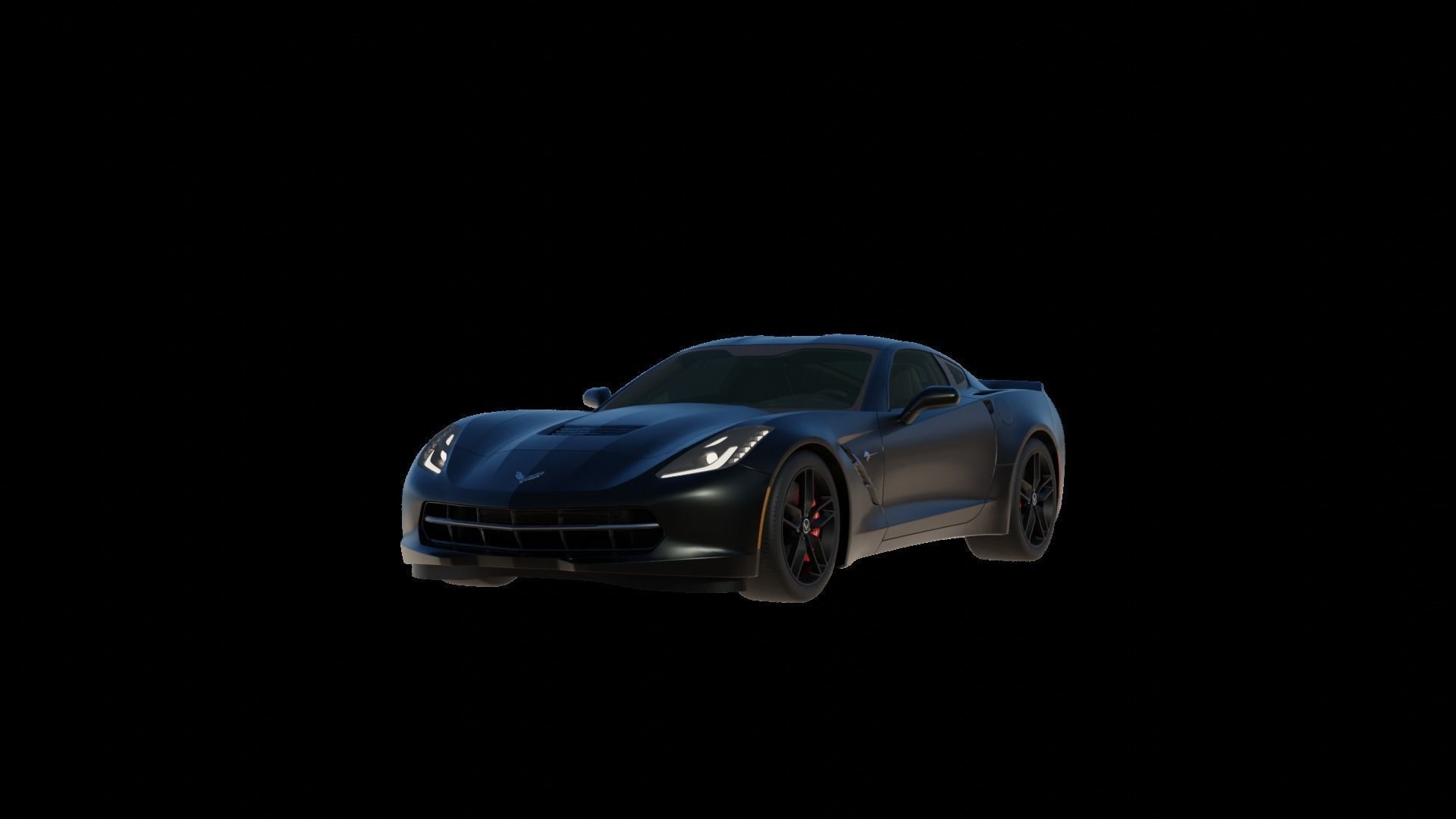 Corvette chevrolet sports car 3D model_18