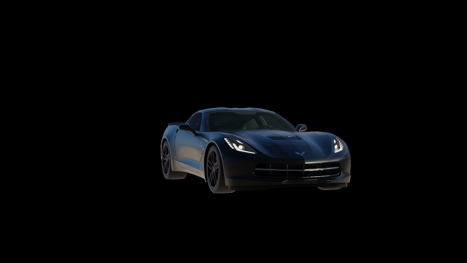 Corvette chevrolet sports car 3D model_91
