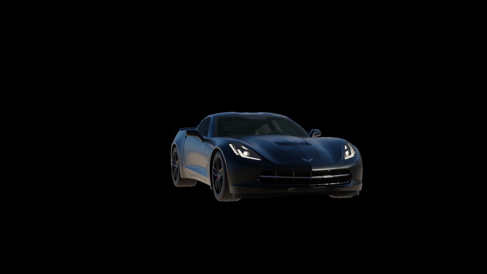 Corvette chevrolet sports car 3D model_48
