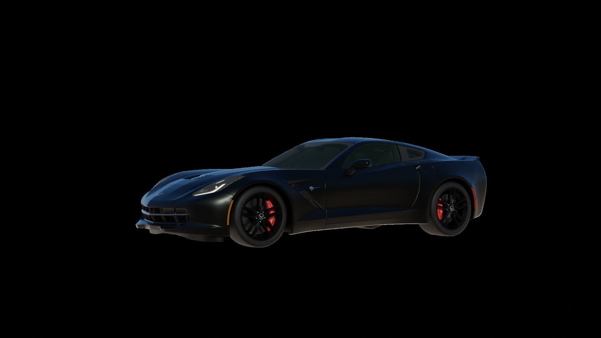 Corvette chevrolet sports car 3D model_37
