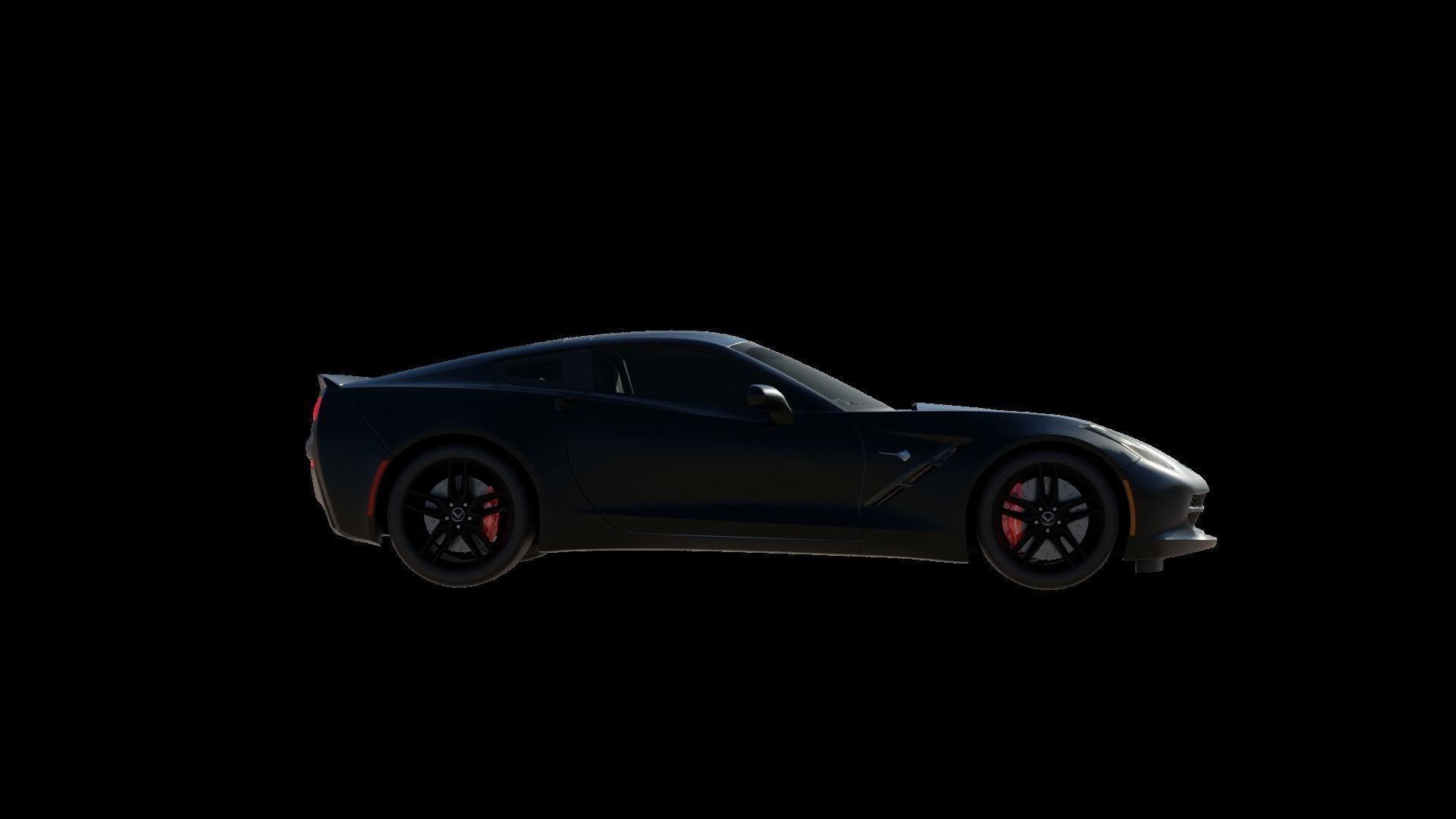 Corvette chevrolet sports car 3D model_79