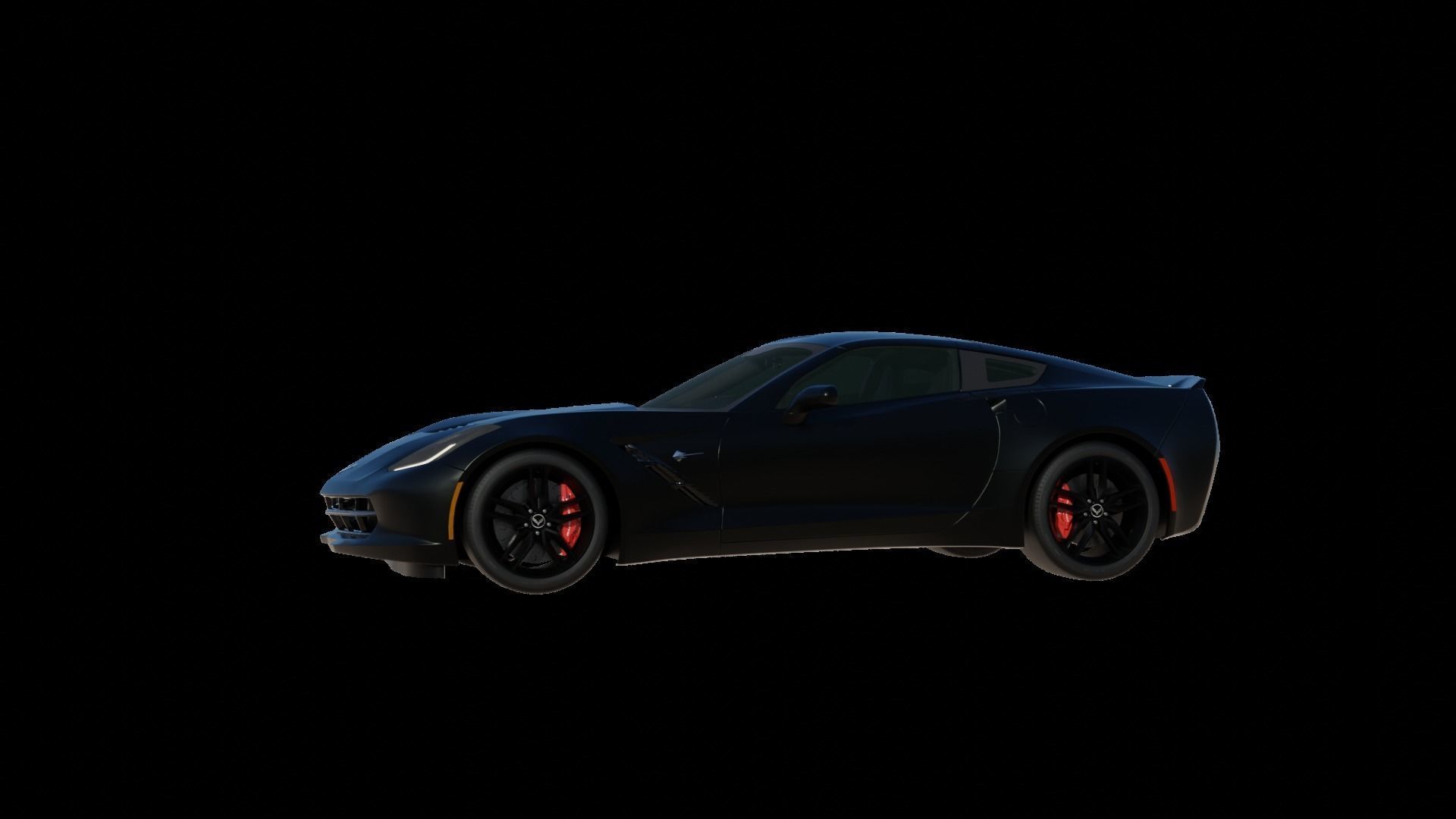 Corvette chevrolet sports car 3D model_52
