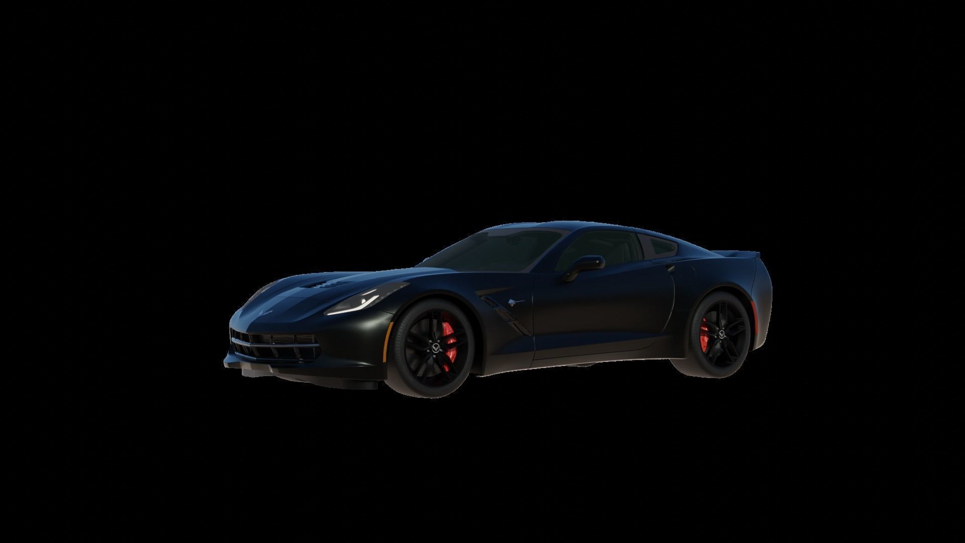 Corvette chevrolet sports car 3D model_27