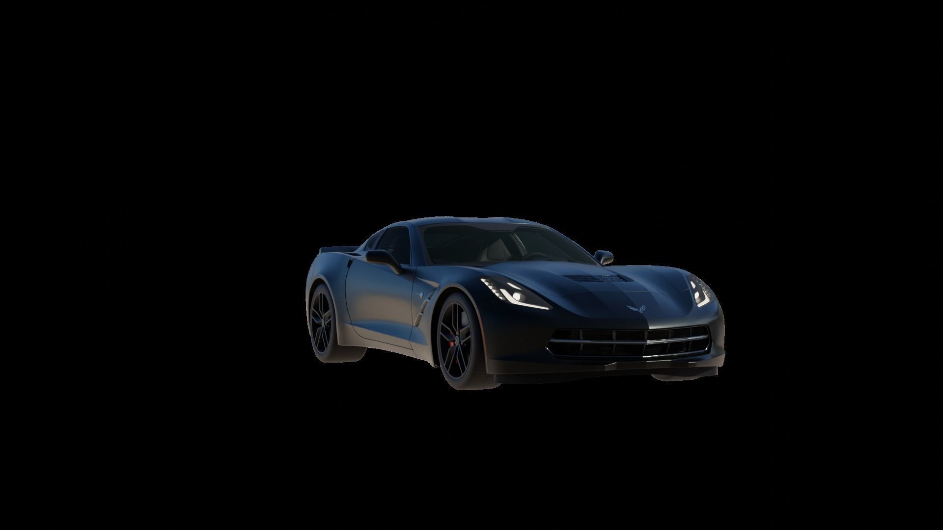 Corvette chevrolet sports car 3D model_13