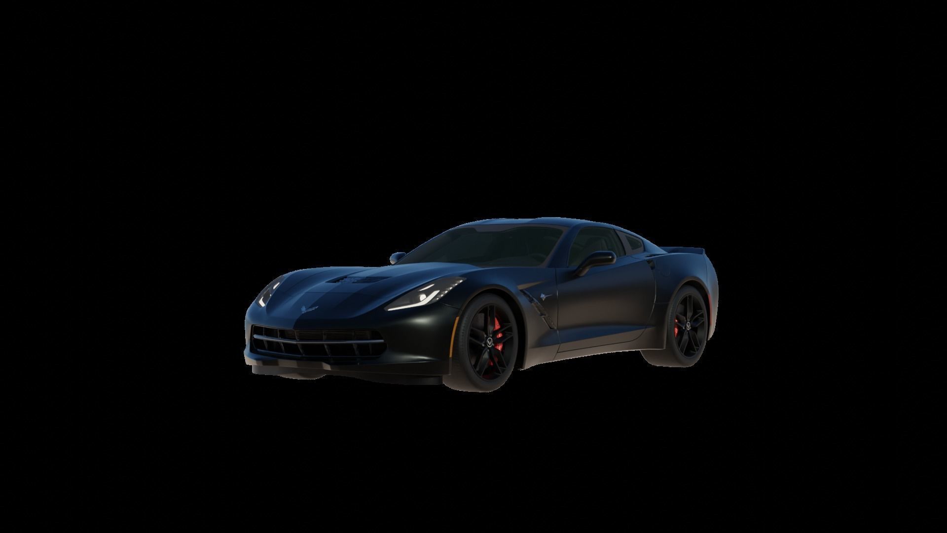 Corvette chevrolet sports car 3D model_89