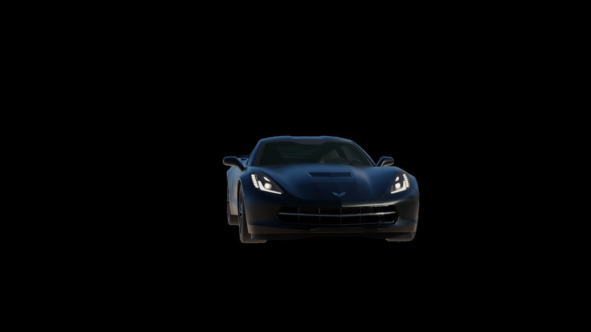 Corvette chevrolet sports car 3D model_58