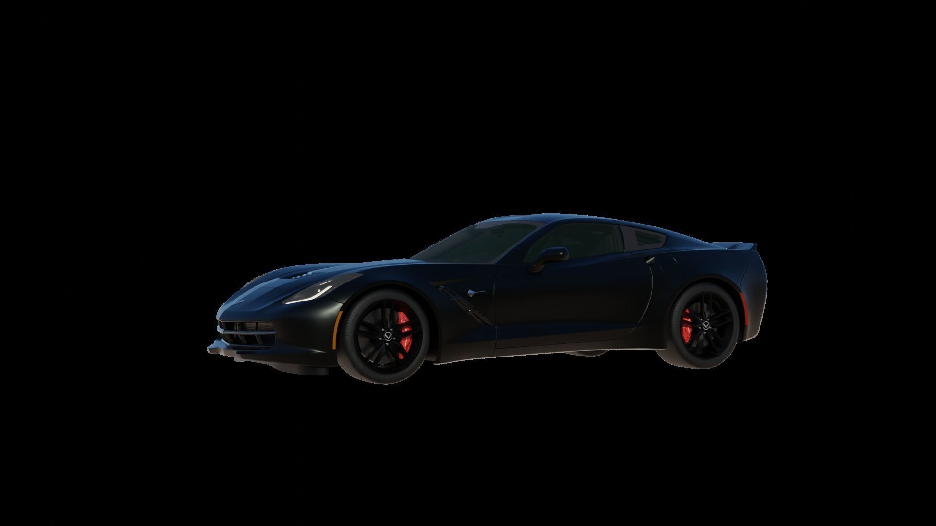 Corvette chevrolet sports car 3D model_71