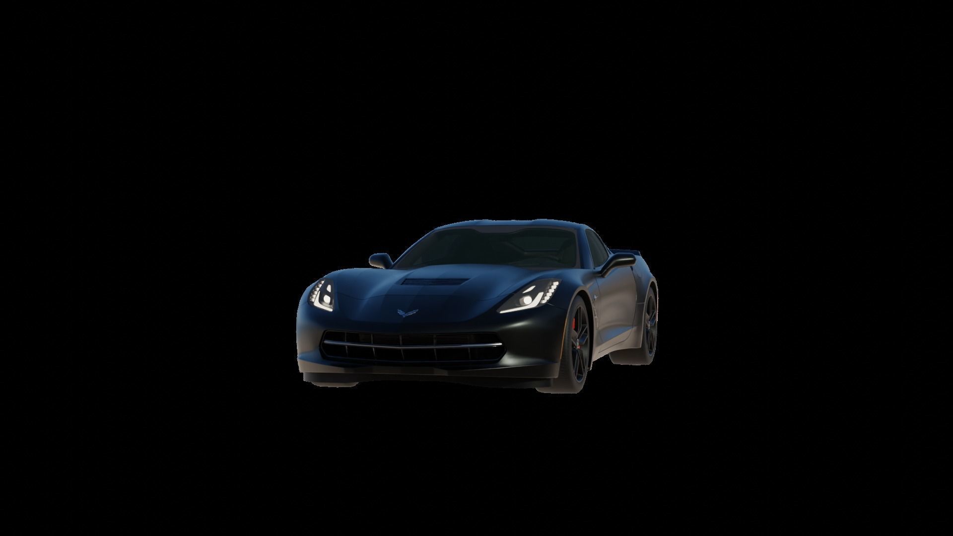 Corvette chevrolet sports car 3D model_68
