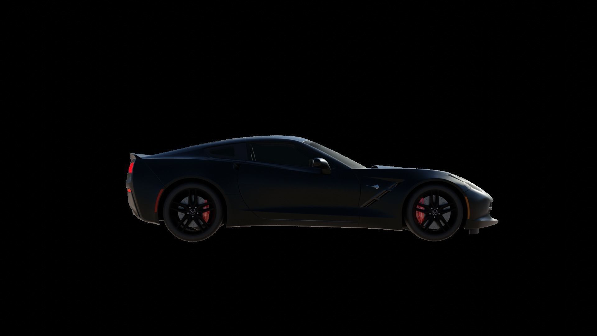 Corvette chevrolet sports car 3D model_78