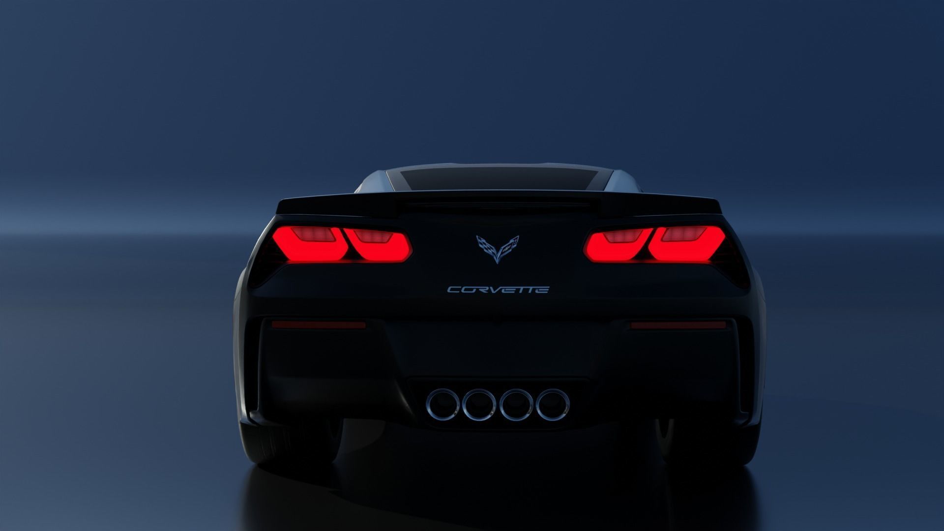 Corvette chevrolet sports car 3D model_5