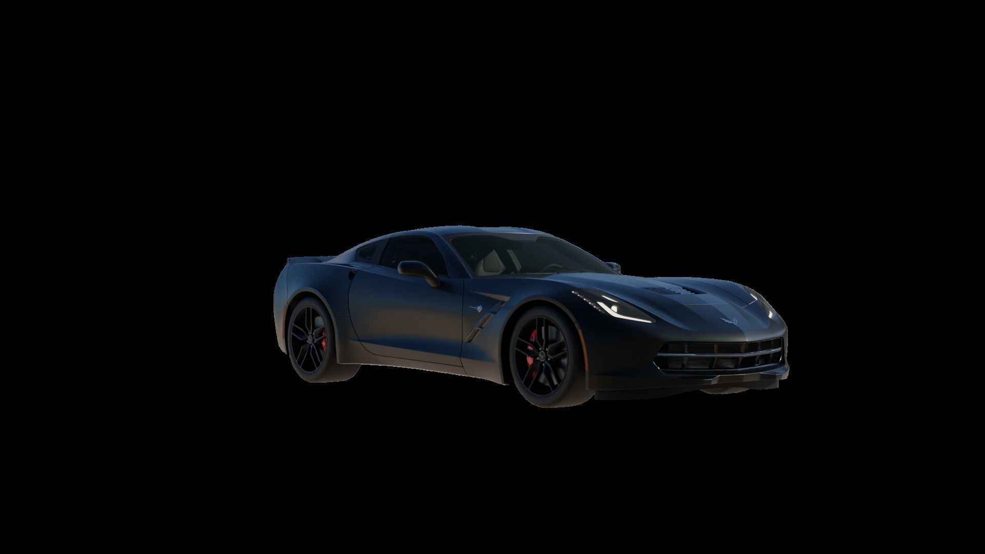 Corvette chevrolet sports car 3D model_25