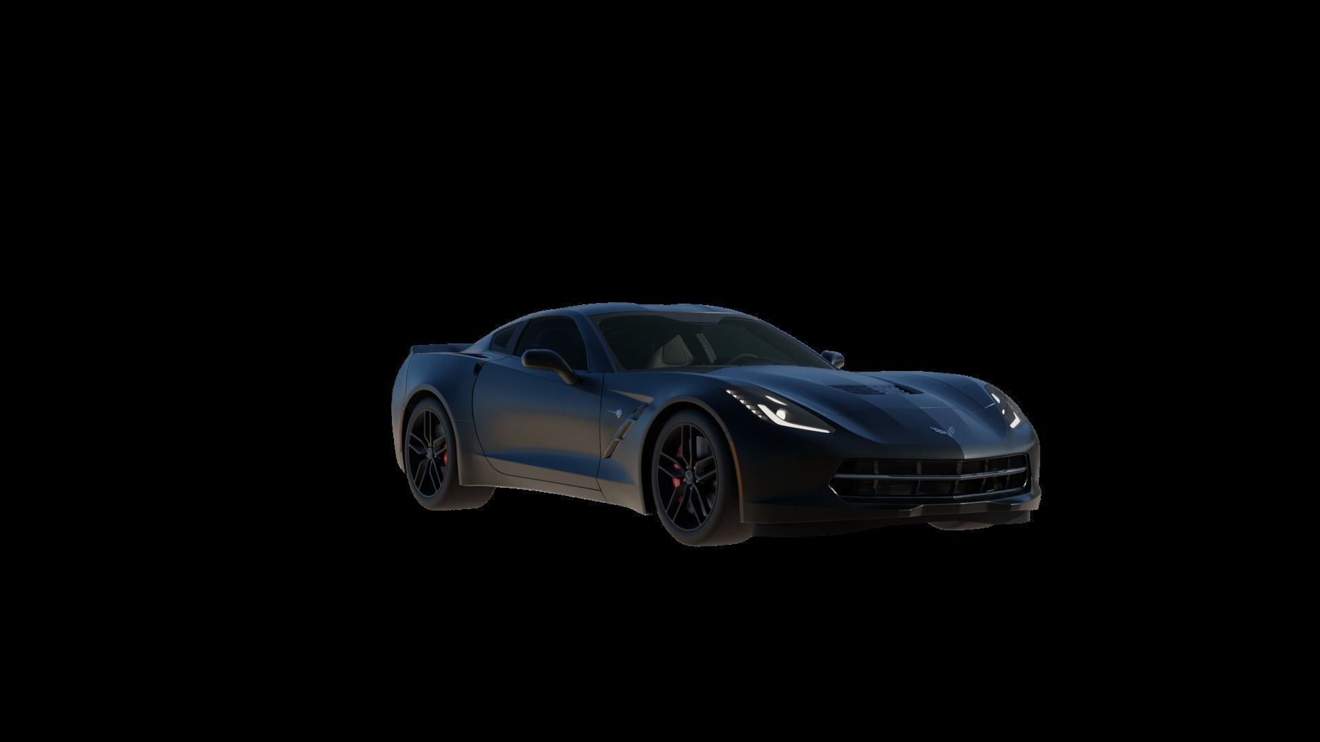 Corvette chevrolet sports car 3D model_50