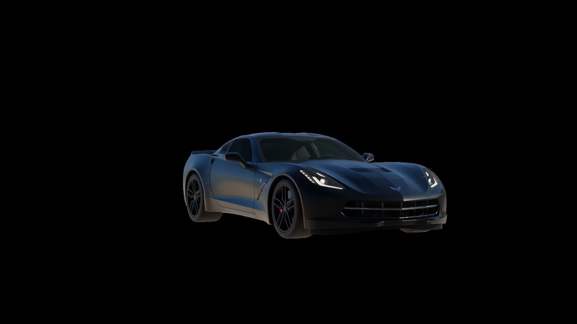 Corvette chevrolet sports car 3D model_15