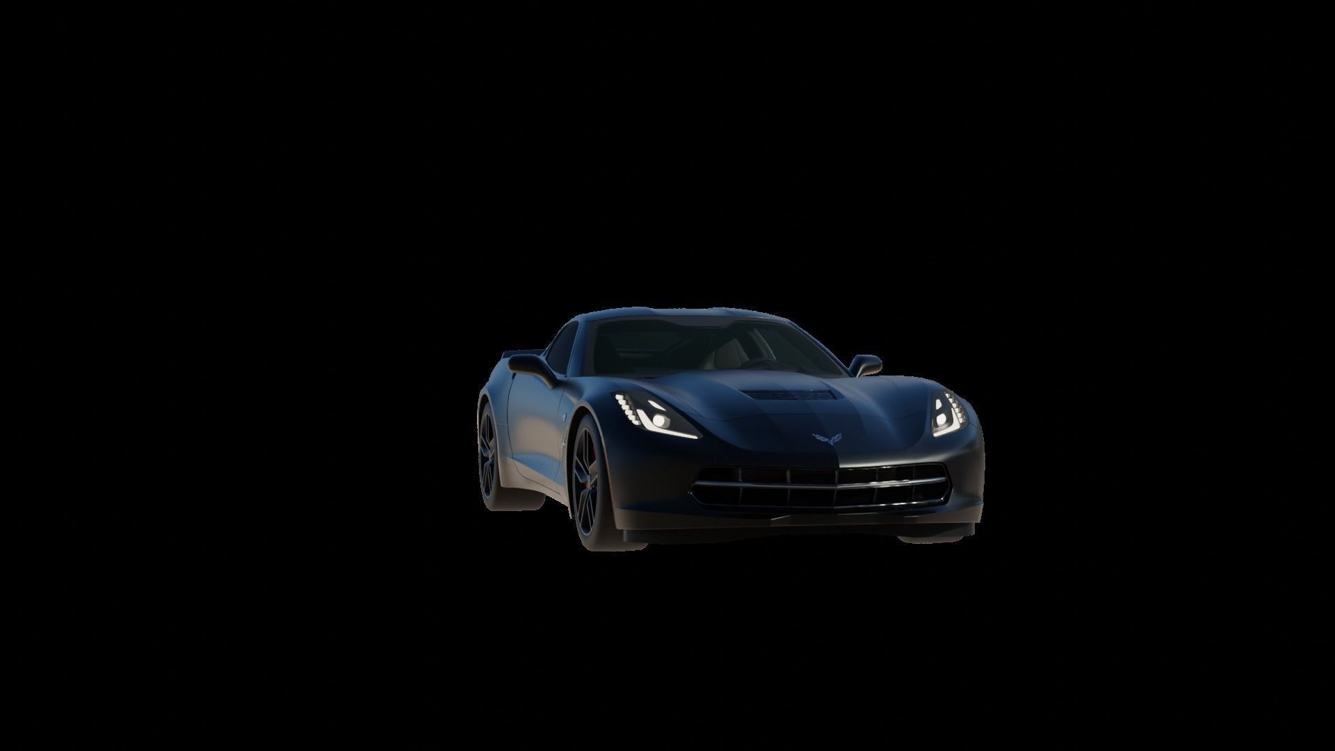 Corvette chevrolet sports car 3D model_45