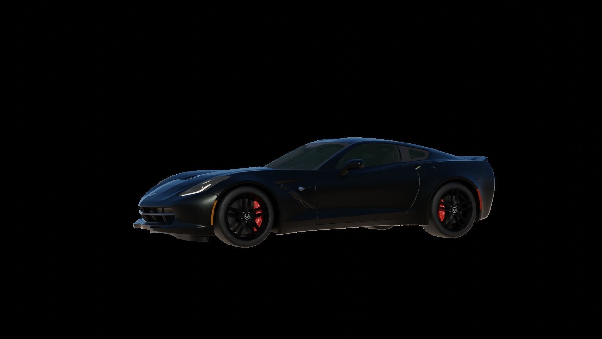 Corvette chevrolet sports car 3D model_72