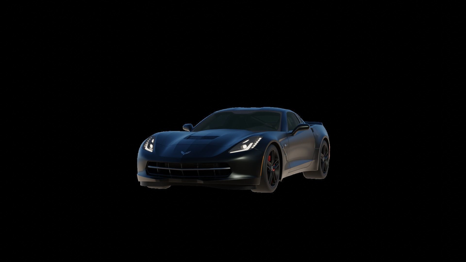 Corvette chevrolet sports car 3D model_92