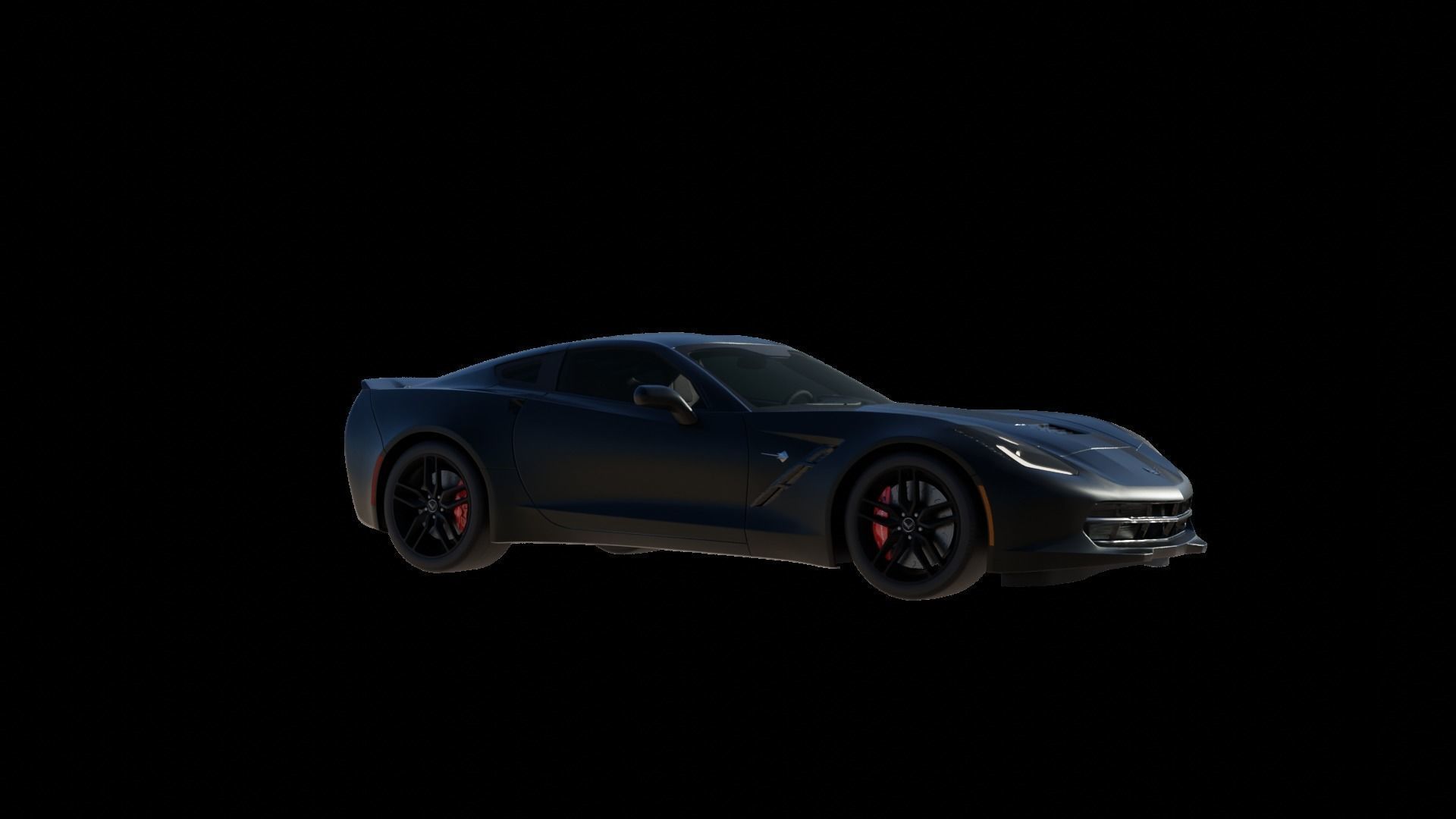 Corvette chevrolet sports car 3D model_93