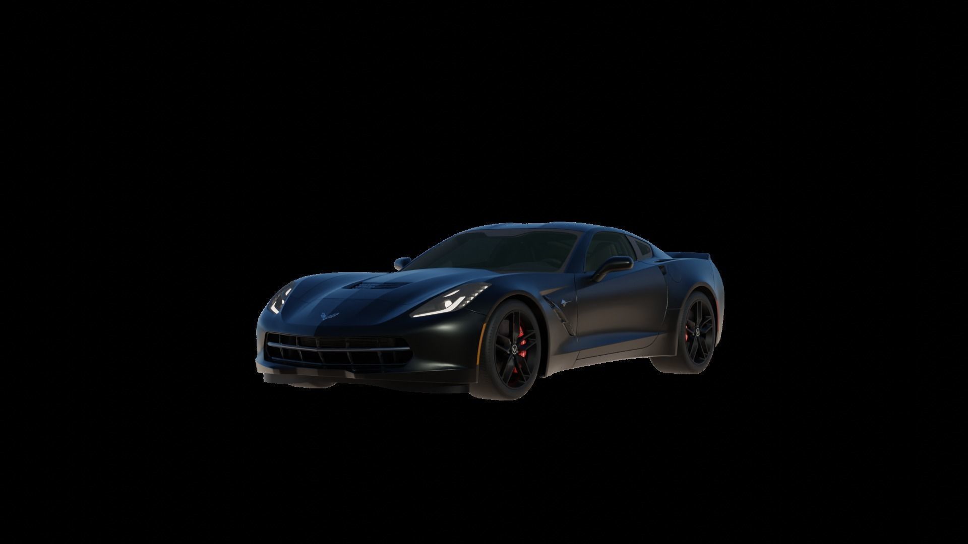 Corvette chevrolet sports car 3D model_53