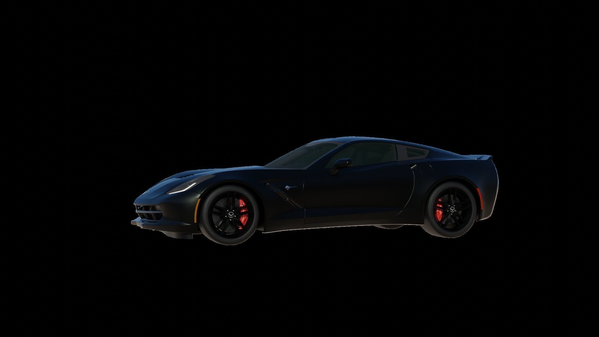 Corvette chevrolet sports car 3D model_29