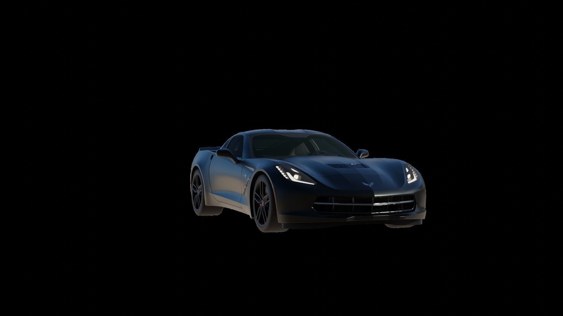 Corvette chevrolet sports car 3D model_81