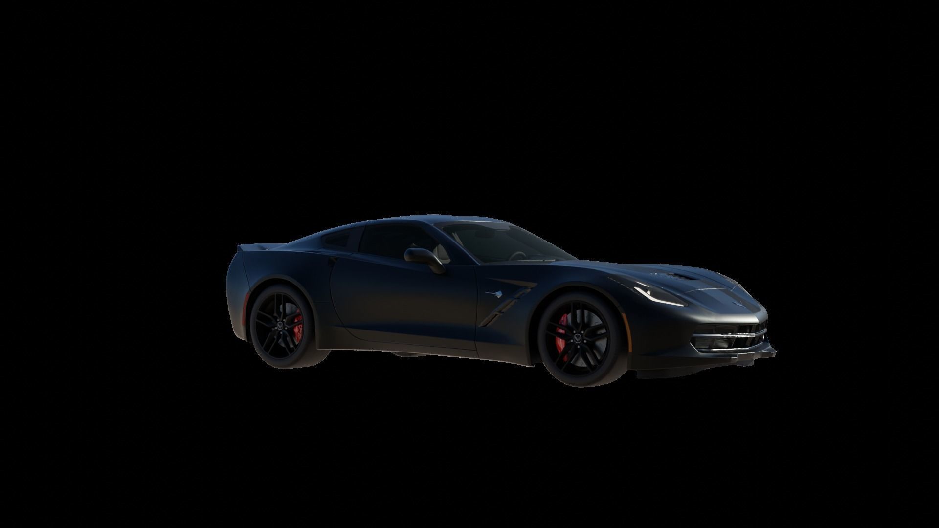 Corvette chevrolet sports car 3D model_23