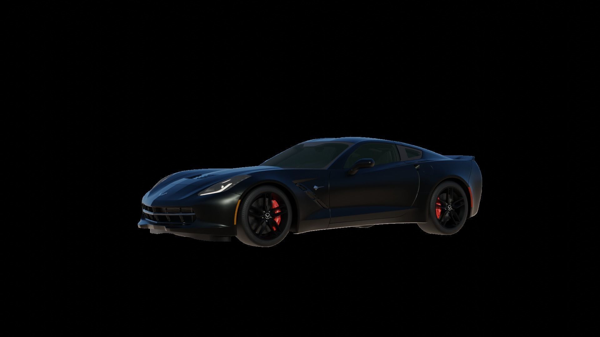 Corvette chevrolet sports car 3D model_32