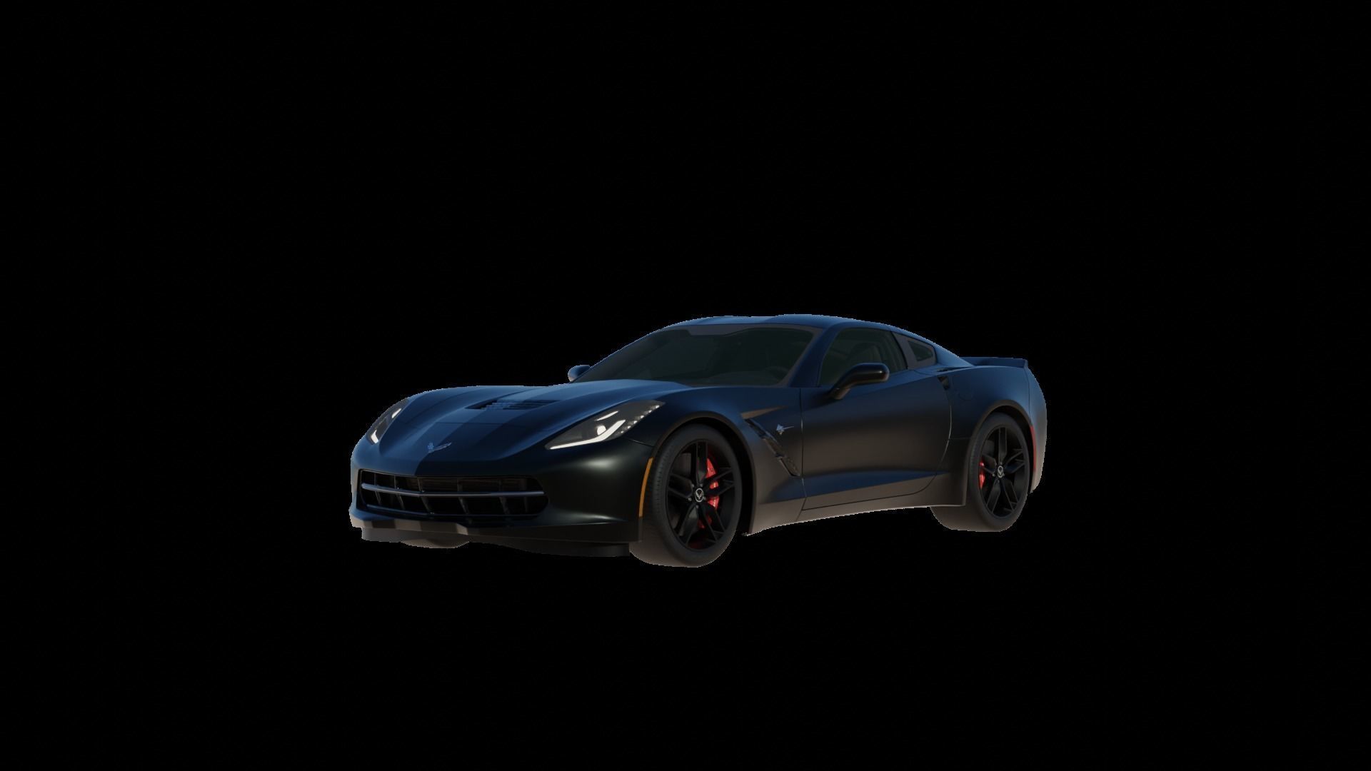 Corvette chevrolet sports car 3D model_84