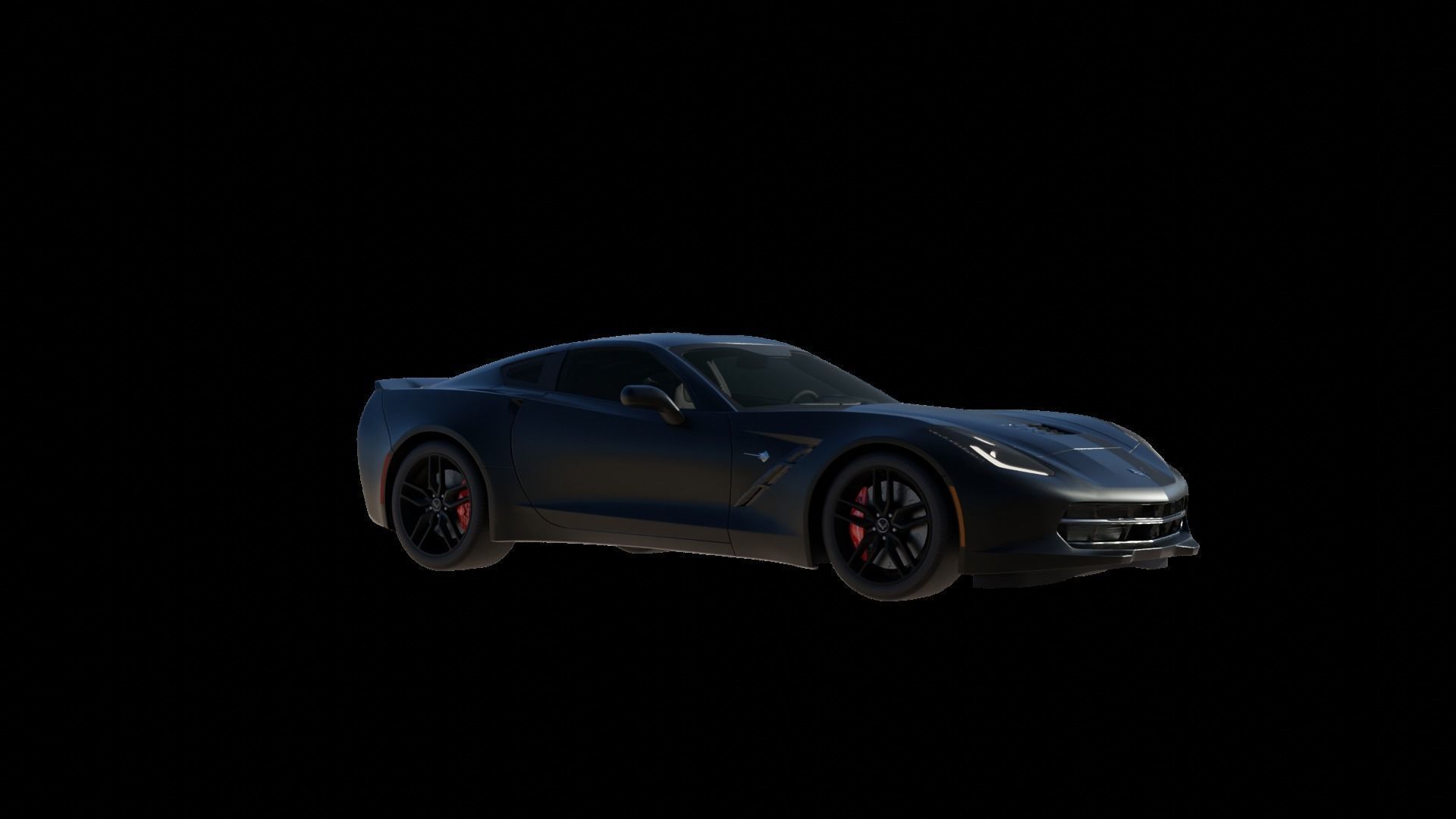 Corvette chevrolet sports car 3D model_87