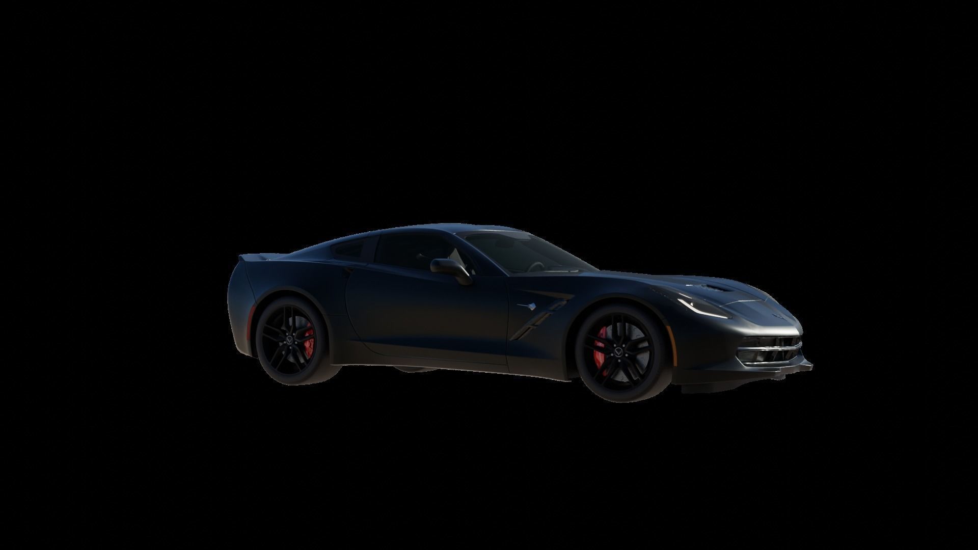 Corvette chevrolet sports car 3D model_83