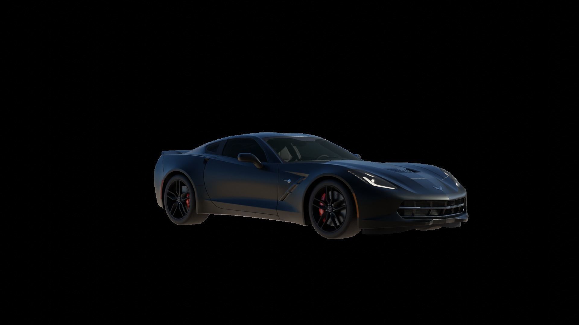 Corvette chevrolet sports car 3D model_82