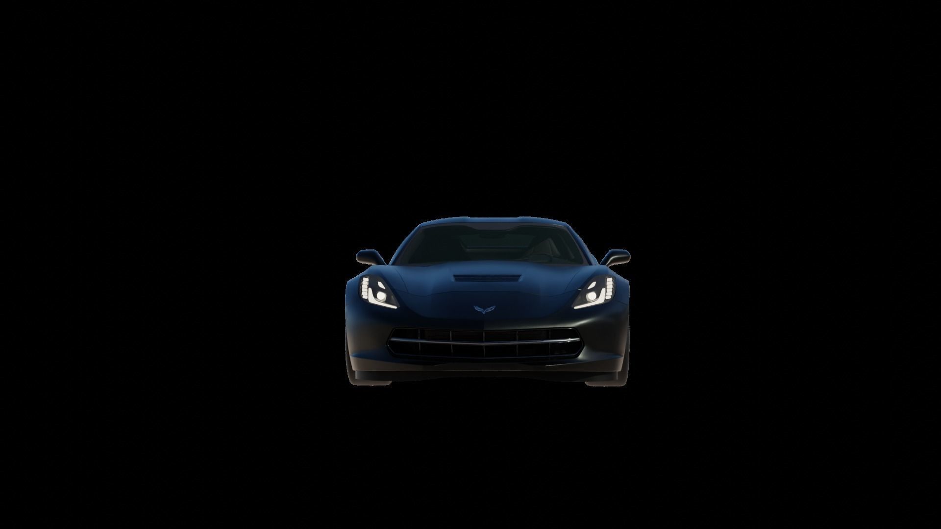 Corvette chevrolet sports car 3D model_8