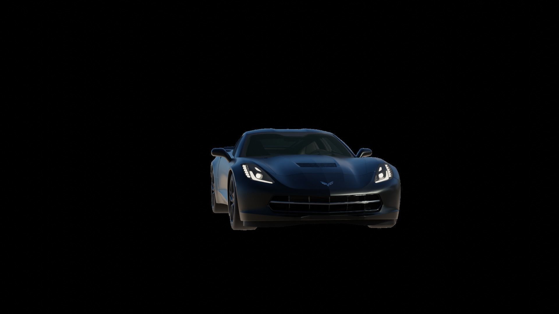 Corvette chevrolet sports car 3D model_59