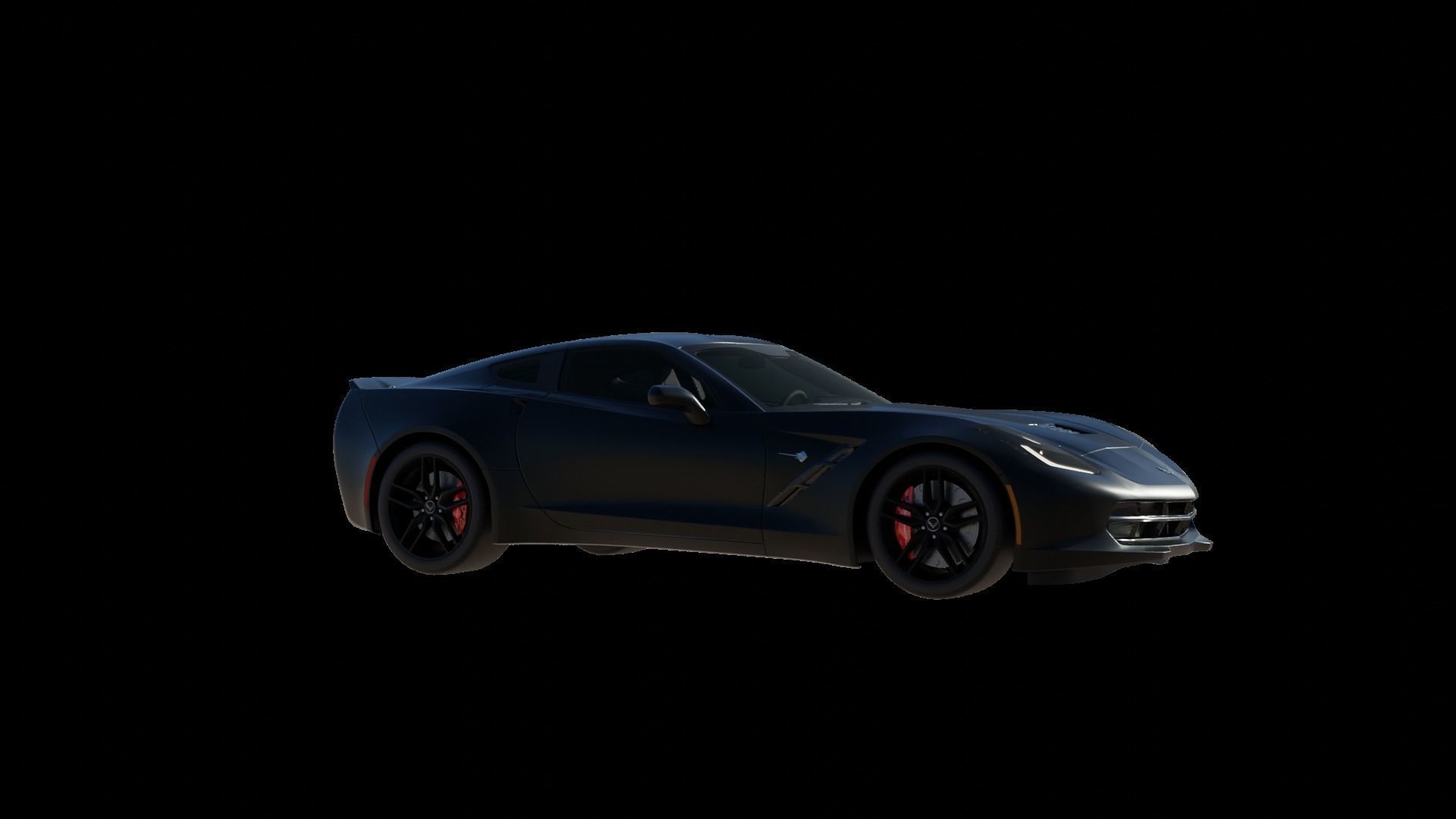 Corvette chevrolet sports car 3D model_88