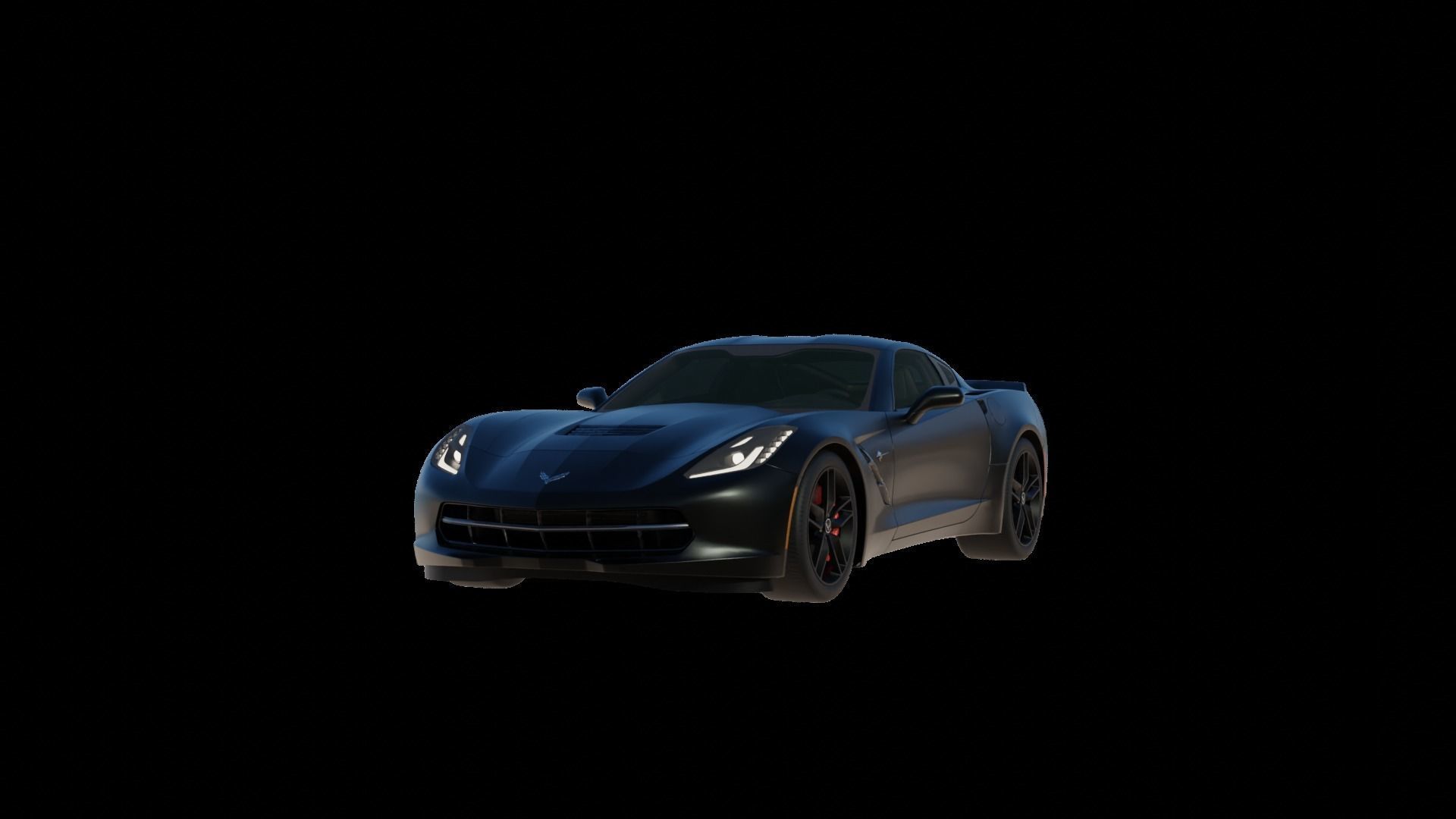 Corvette chevrolet sports car 3D model_16