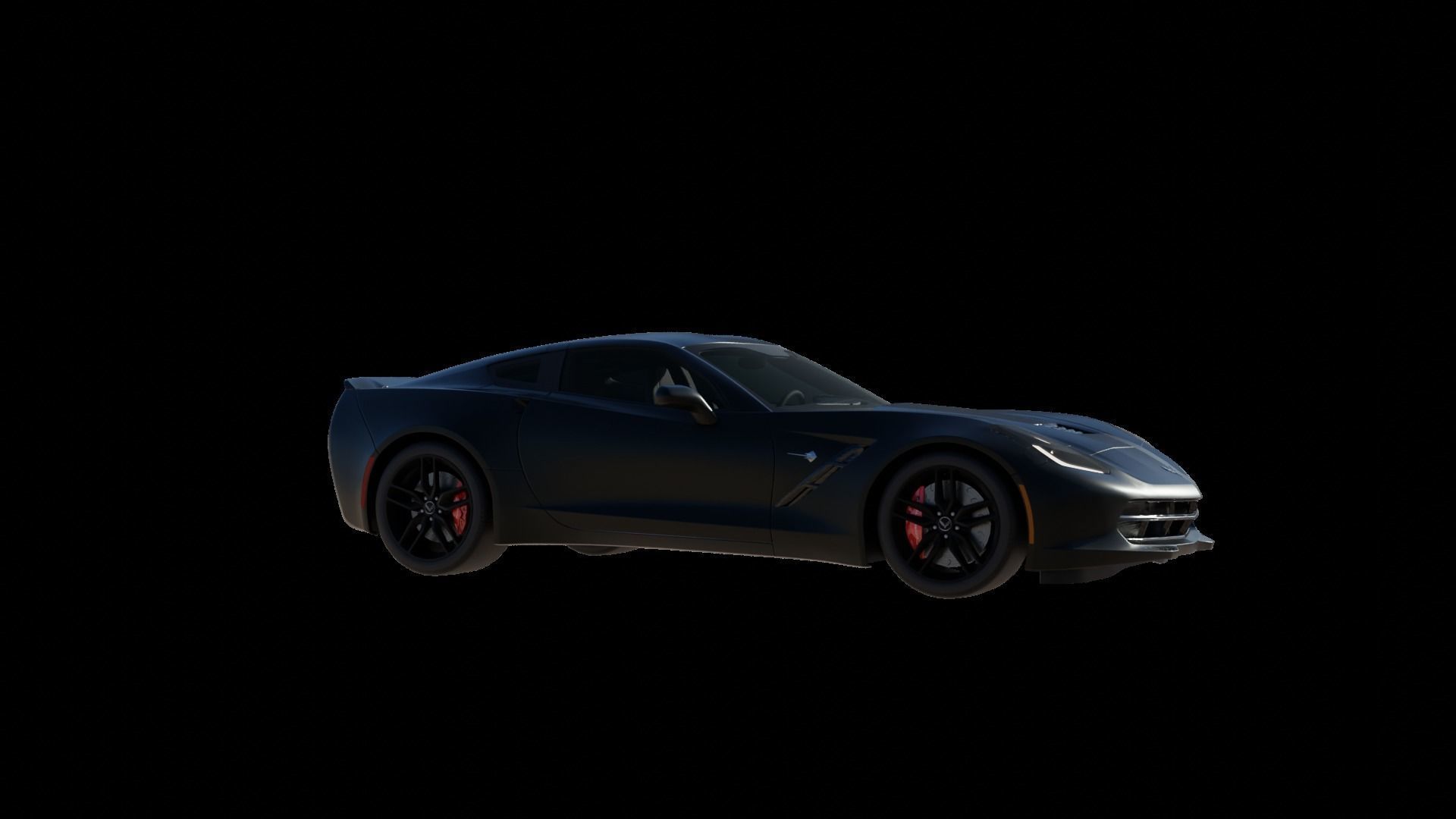 Corvette chevrolet sports car 3D model_21