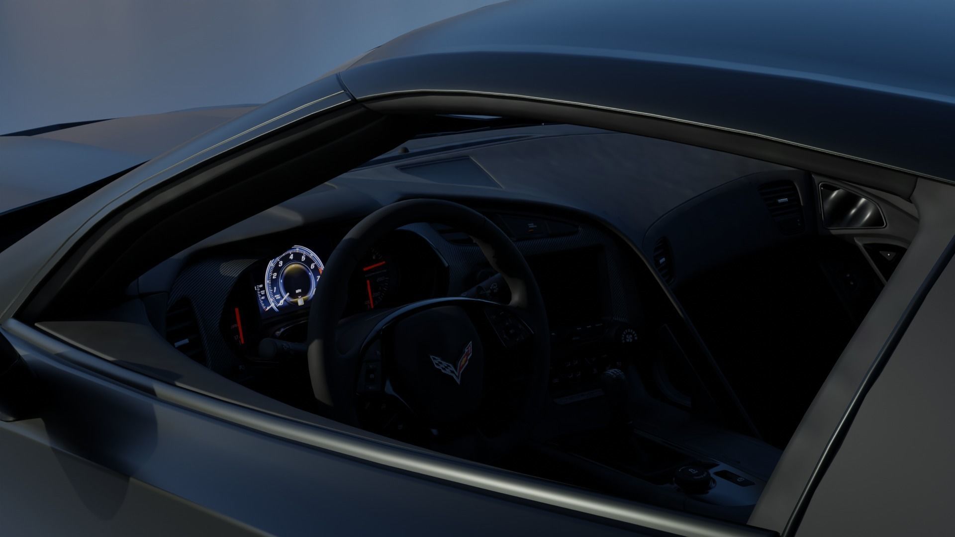 Corvette chevrolet sports car 3D model_38