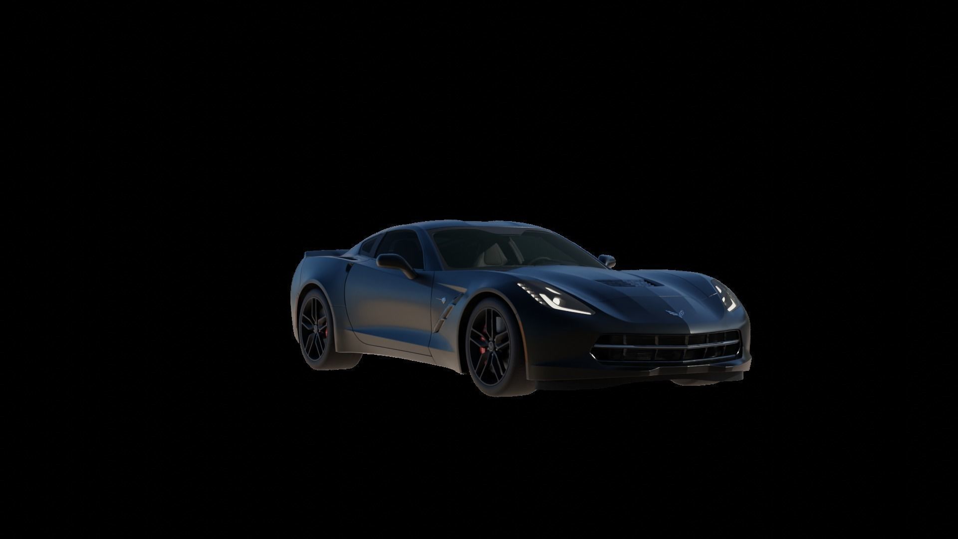 Corvette chevrolet sports car 3D model_39