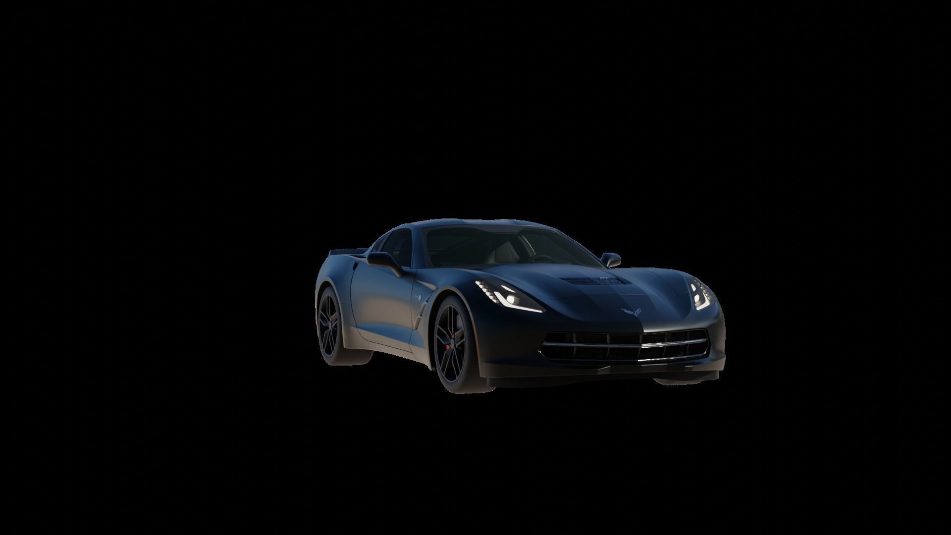Corvette chevrolet sports car 3D model_17