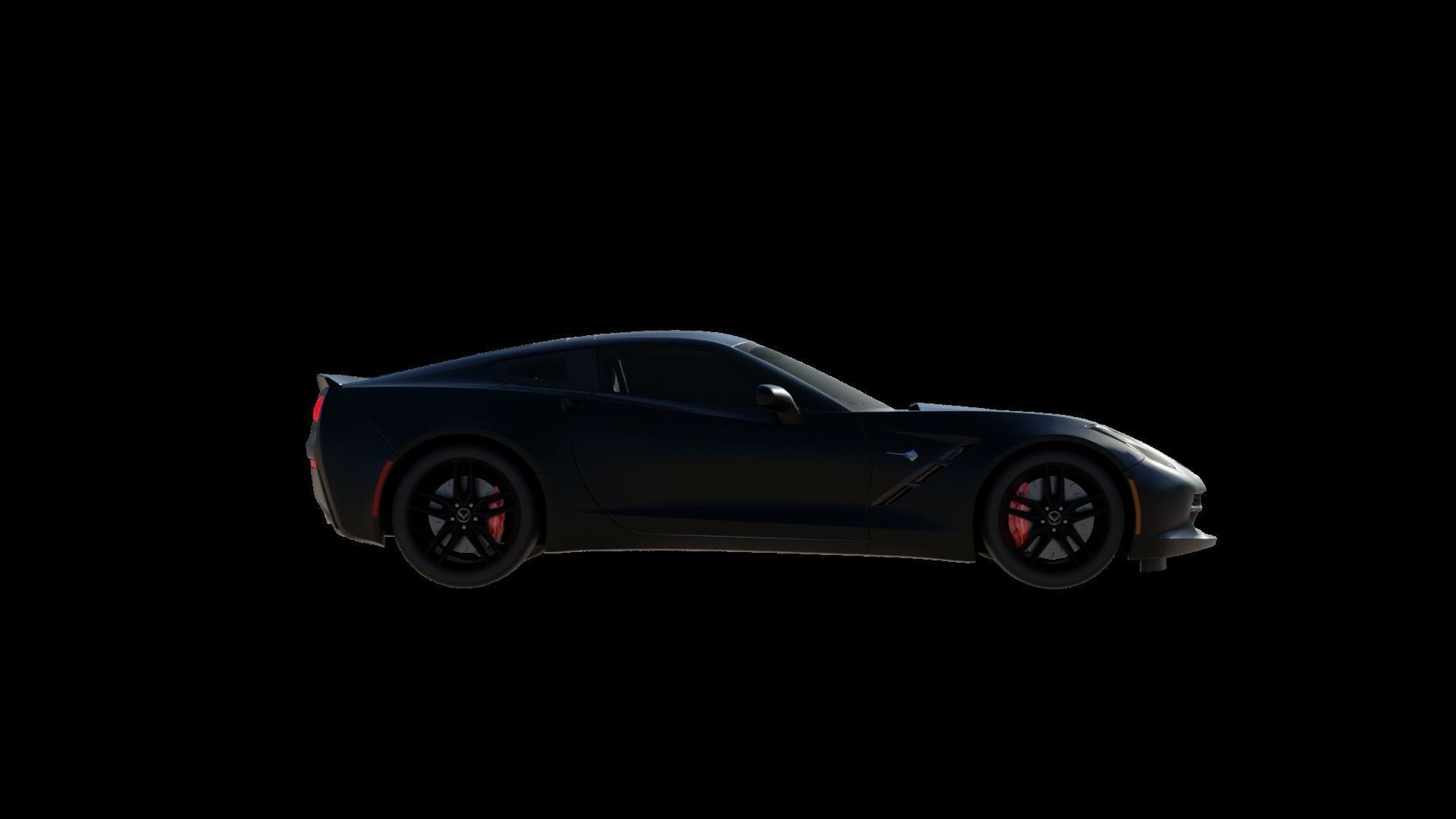 Corvette chevrolet sports car 3D model_35